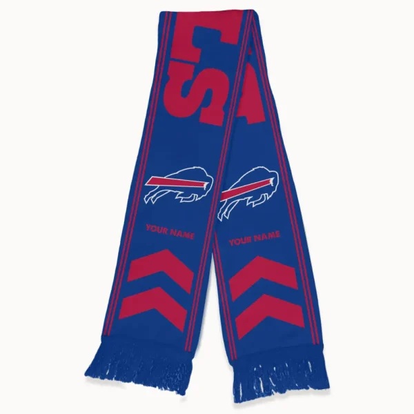 Buffalo Bills Football Team US Fan Scarf Personalized Name Gift For Fan SPTNEWSCARF008 - Image 2