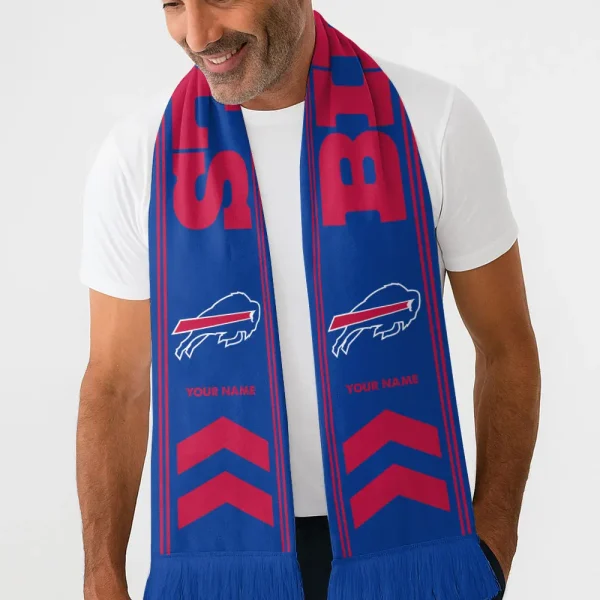 Buffalo Bills Football Team US Fan Scarf Personalized Name Gift For Fan SPTNEWSCARF008