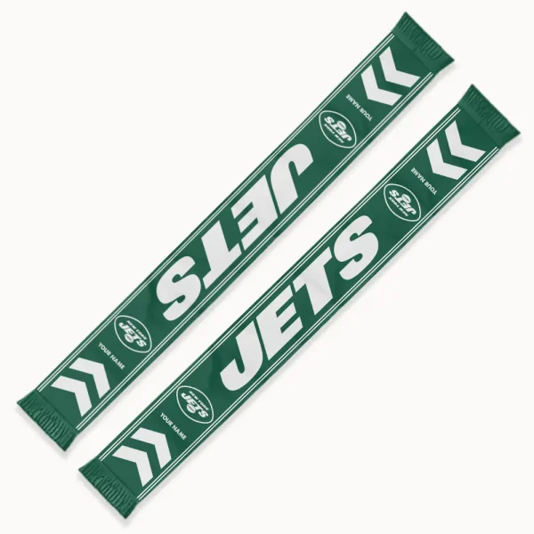 New York Jets Football Team US Fan Scarf Personalized Name Gift For Fan SPTNEWSCARF010 - Image 3