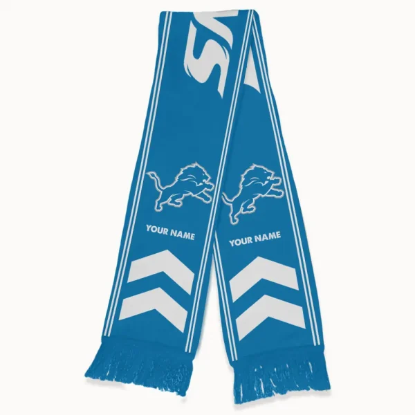 Detroit Lions Football Team US Fan Scarf Personalized Name Gift For Fan SPTNEWSCARF012 - Image 3