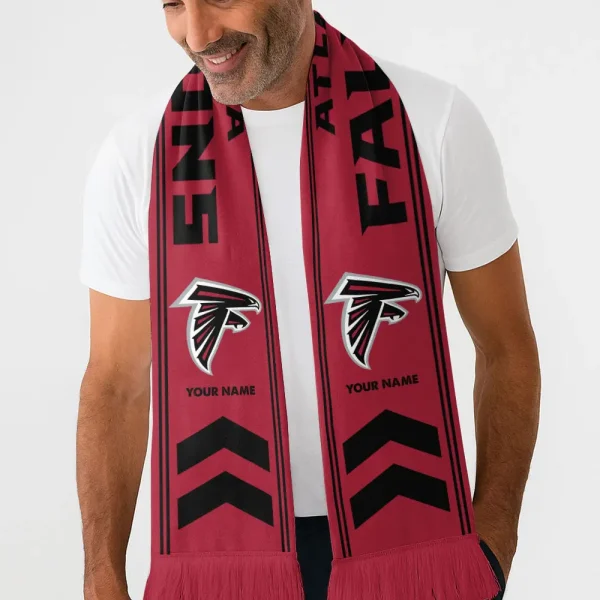 Atlanta Falcons Football Team US Fan Scarf Personalized Name Gift For Fan SPTNEWSCARF013