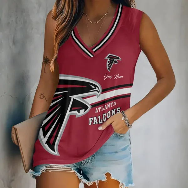 Atlanta Falcons V-neck Women’s Vest T-shirt SPTVNECKWVTS035