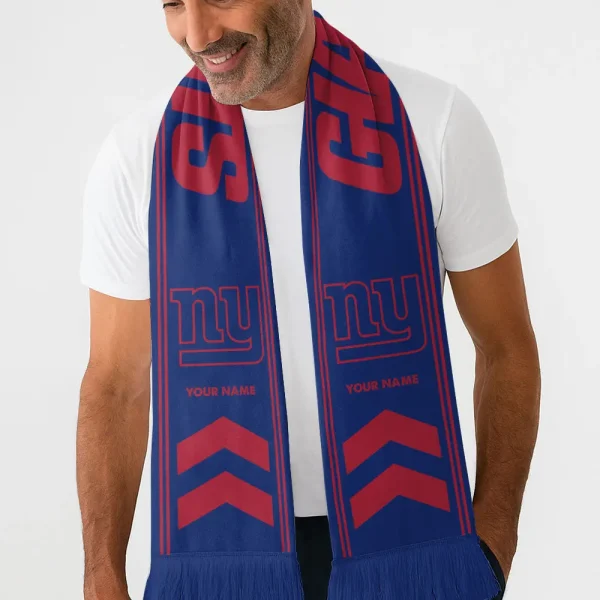 New York Giants Football Team US Fan Scarf Personalized Name Gift For Fan SPTNEWSCARF016