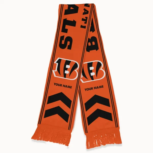 Cincinnati Bengals Football Team US Fan Scarf Personalized Name Gift For Fan SPTNEWSCARF017 - Image 2