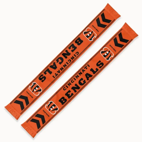 Cincinnati Bengals Football Team US Fan Scarf Personalized Name Gift For Fan SPTNEWSCARF017 - Image 3