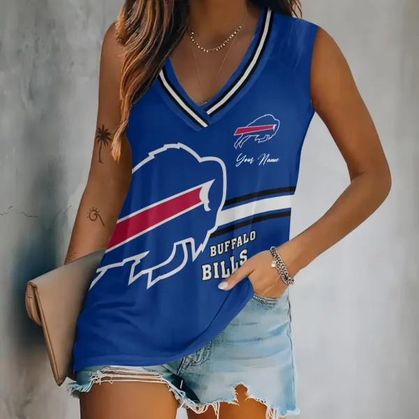 Buffalo Bills V-neck Women’s Vest T-shirt SPTVNECKWVTS037
