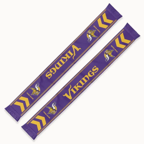 Minnesota Vikings Football Team US Fan Scarf Personalized Name Gift For Fan SPTNEWSCARF020 - Image 2