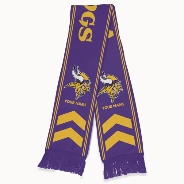 Minnesota Vikings Football Team US Fan Scarf Personalized Name Gift For Fan SPTNEWSCARF020 - Image 3