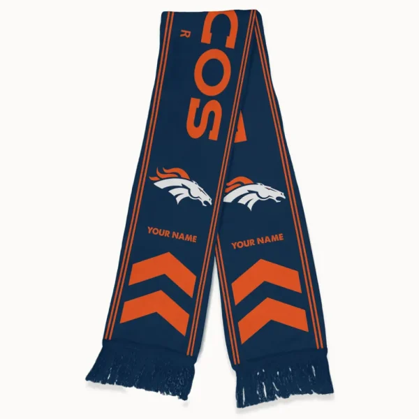 Denver Broncos Football Team US Fan Scarf Personalized Name Gift For Fan SPTNEWSCARF021 - Image 2