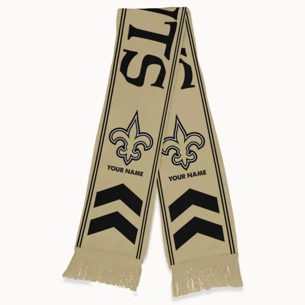 New Orleans Saints Football Team US Fan Scarf Personalized Name Gift For Fan SPTNEWSCARF022 - Image 3