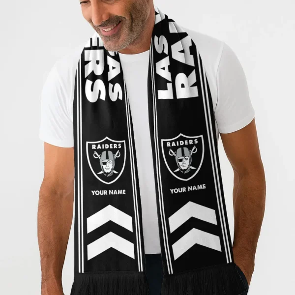 Las Vegas Raiders Football Team US Fan Scarf Personalized Name Gift For Fan SPTNEWSCARF023