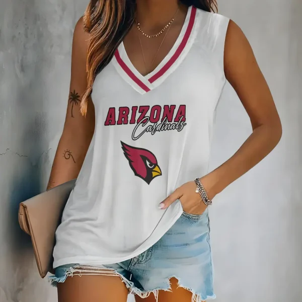 Arizona Cardinals V-neck Women’s Vest T-shirt SPTVNECKWVTS067