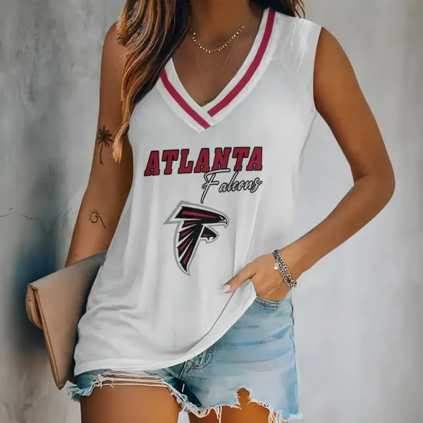 Atlanta Falcons V-neck Women’s Vest T-shirt SPTVNECKWVTS068