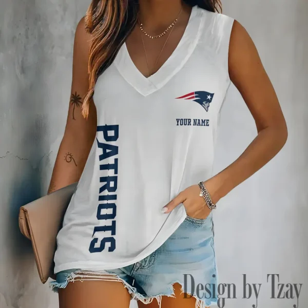 New England Patriots V-neck Women’s Vest T-shirt SPTVNECKWVTS022