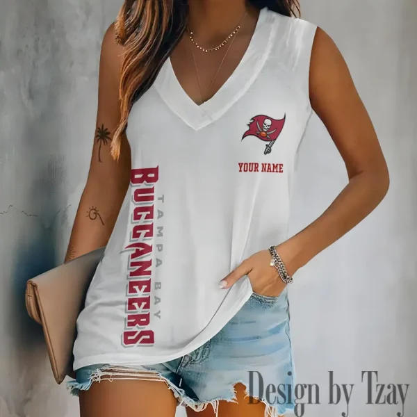 Tampa Bay Buccaneers V-neck Women’s Vest T-shirt SPTVNECKWVTS030