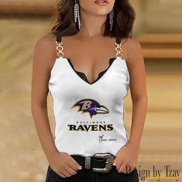 Baltimore Ravens Women’s Chain Straps Tank Top SPTWCSTT035