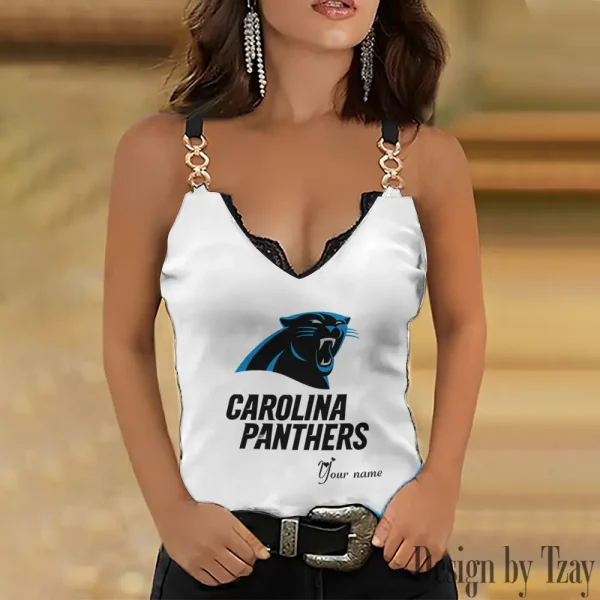 Carolina Panthers Women’s Chain Straps Tank Top SPTWCSTT037