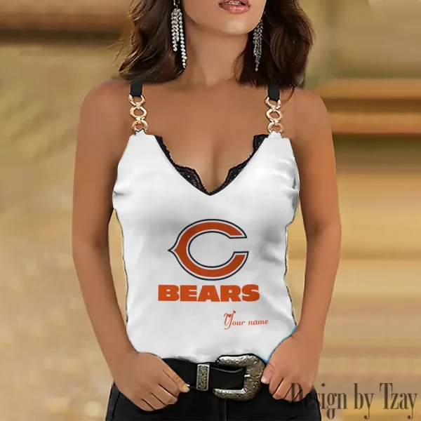 Chicago Bears Women’s Chain Straps Tank Top SPTWCSTT038