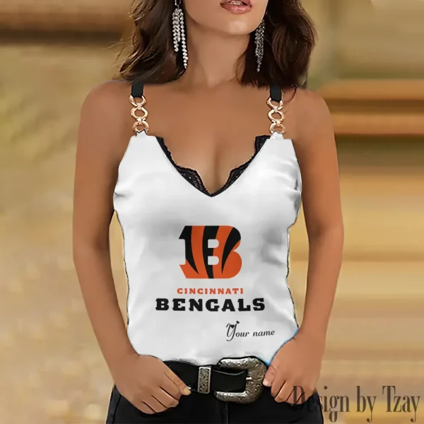 Cincinnati Bengals Women’s Chain Straps Tank Top SPTWCSTT039