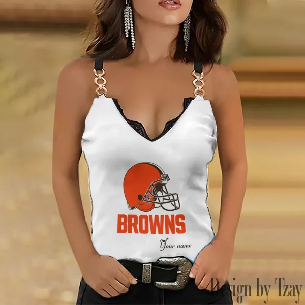 Cleveland Browns Women’s Chain Straps Tank Top SPTWCSTT040