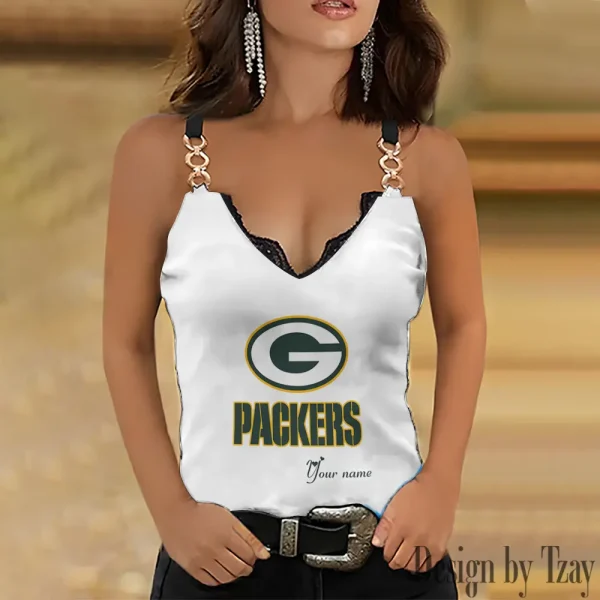 Green Bay Packers Women’s Chain Straps Tank Top SPTWCSTT044