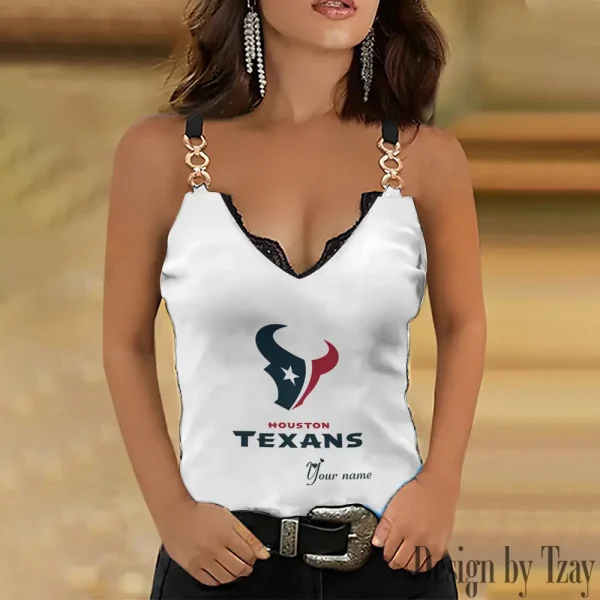 Houston Texans Women’s Chain Straps Tank Top SPTWCSTT045