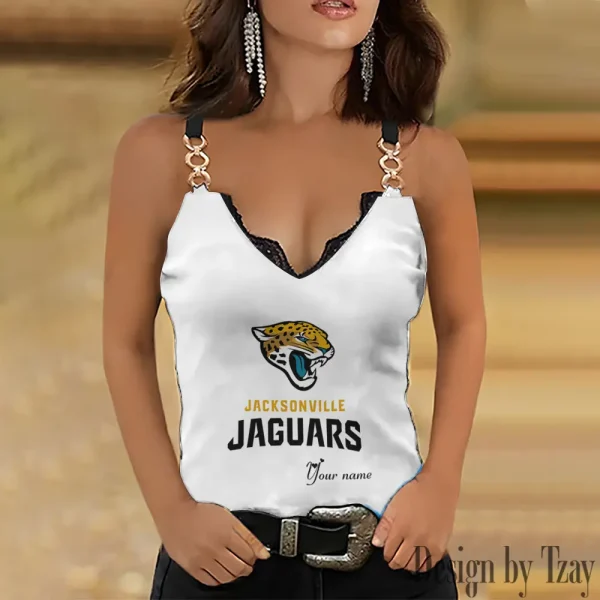 Jacksonville Jaguars Women’s Chain Straps Tank Top SPTWCSTT047