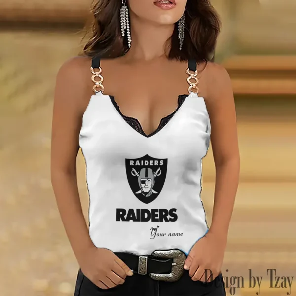 Las Vegas Raiders Women’s Chain Straps Tank Top SPTWCSTT049