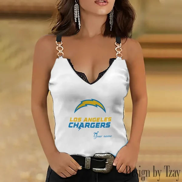 Los Angeles Chargers Women’s Chain Straps Tank Top SPTWCSTT050