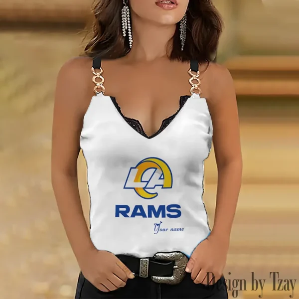 Los Angeles Rams Women’s Chain Straps Tank Top SPTWCSTT051