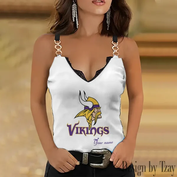 Minnesota Vikings Women’s Chain Straps Tank Top SPTWCSTT053