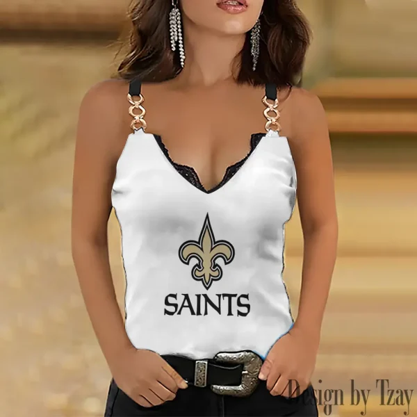 New Orleans Saints Women’s Chain Straps Tank Top SPTWCSTT055
