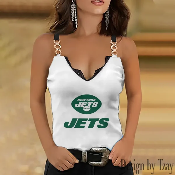New York Jets Women’s Chain Straps Tank Top SPTWCSTT057