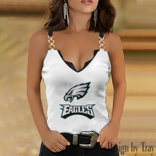 Philadelphia Eagles Women’s Chain Straps Tank Top SPTWCSTT058