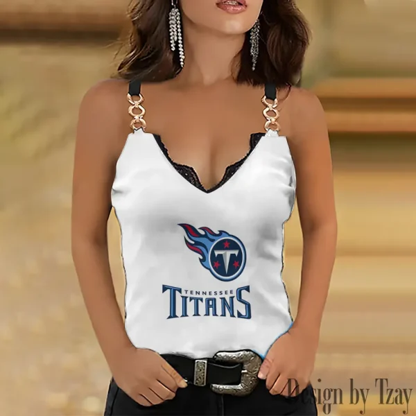 Tennessee Titans Women’s Chain Straps Tank Top SPTWCSTT063
