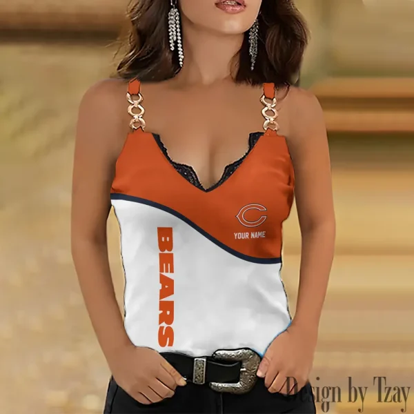 Chicago Bears Women’s Chain Straps Tank Top SPTWCSTT070
