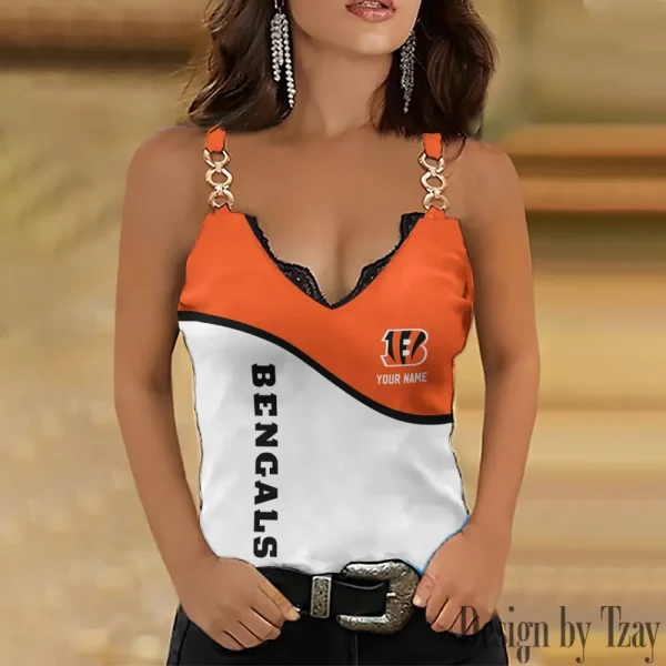Cincinnati Bengals Women’s Chain Straps Tank Top SPTWCSTT071