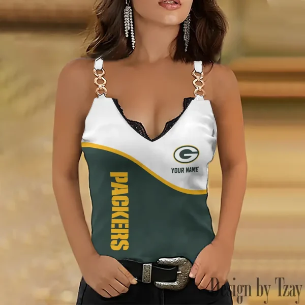 Green Bay Packers Women’s Chain Straps Tank Top SPTWCSTT076