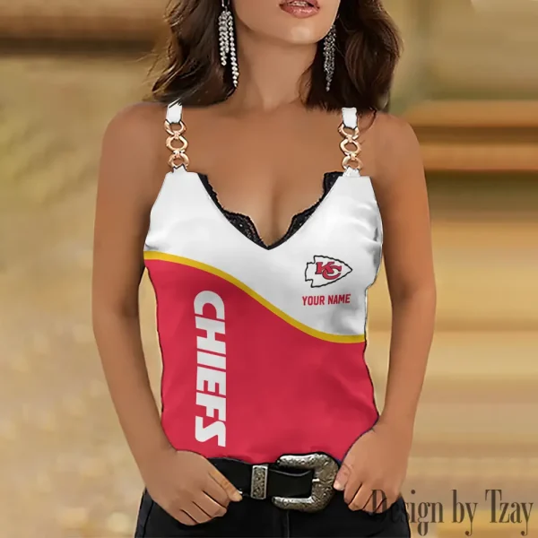 Kansas City Chiefs Women’s Chain Straps Tank Top SPTWCSTT080