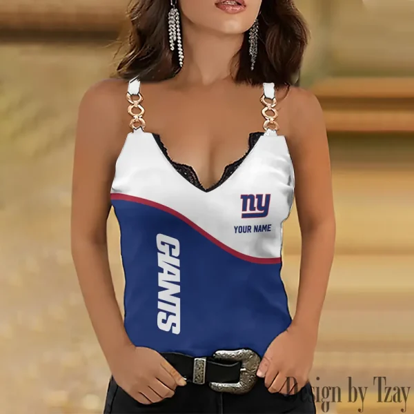 New York Giants Women’s Chain Straps Tank Top SPTWCSTT088