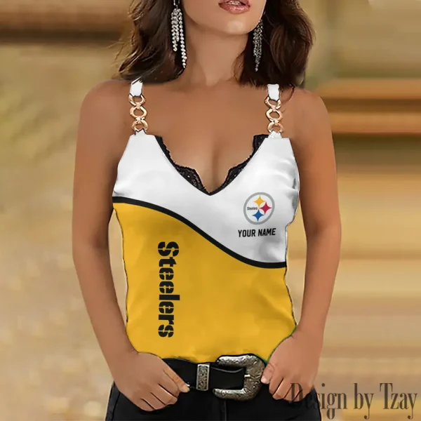 Pittsburgh Steelers Women’s Chain Straps Tank Top SPTWCSTT091