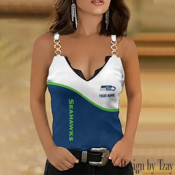 Seattle Seahawks Women’s Chain Straps Tank Top SPTWCSTT093
