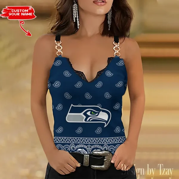 Seattle Seahawks Women’s Chain Straps Tank Top SPTWCSTT125