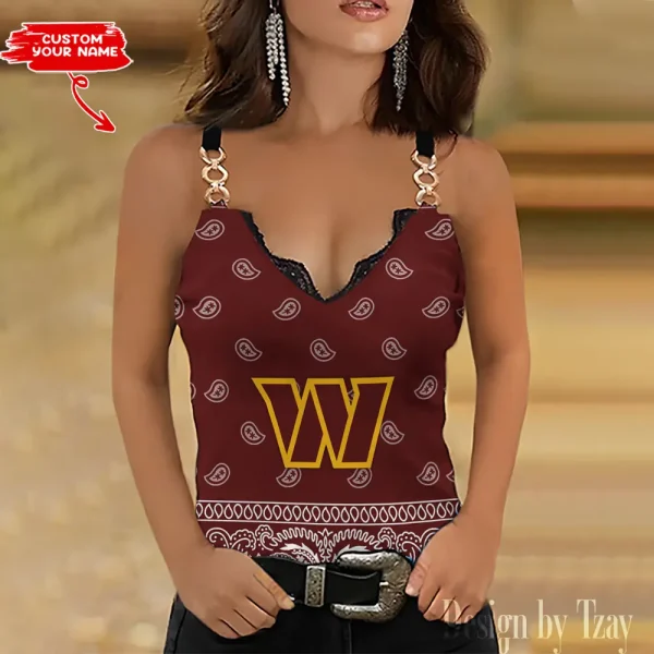 Washington Commanders Women’s Chain Straps Tank Top SPTWCSTT128