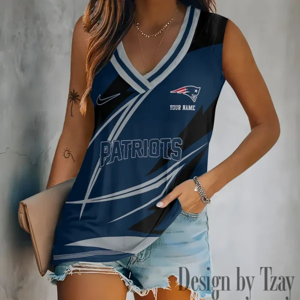 New England Patriots V-neck Women’s Vest T-shirt SPTVNECKWVTS120