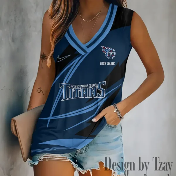 Tennessee Titans V-neck Women’s Vest T-shirt SPTVNECKWVTS129