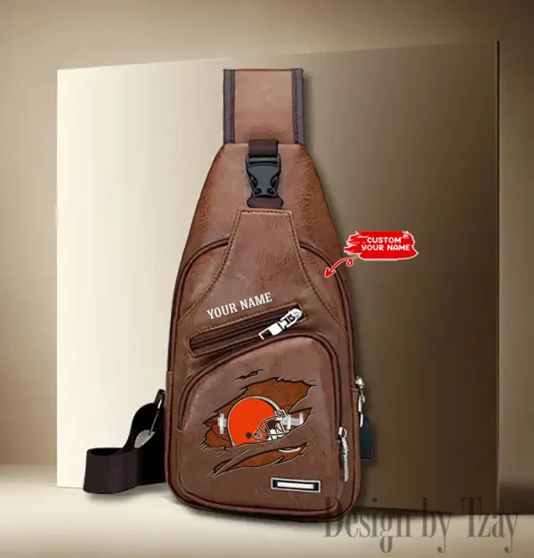 Cleveland Browns Fashion Men Chest Bag Single Strap Anti-theft New 2025 SPTLTSLINGBAG265 - Image 2