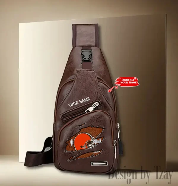 Cleveland Browns Fashion Men Chest Bag Single Strap Anti-theft New 2025 SPTLTSLINGBAG265 - Image 3