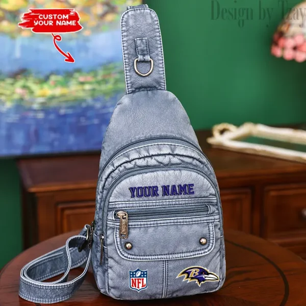 Baltimore Ravens Street-Style New Leather Chest Bag Trending 2025 SPTSSNLCB003 - Image 4