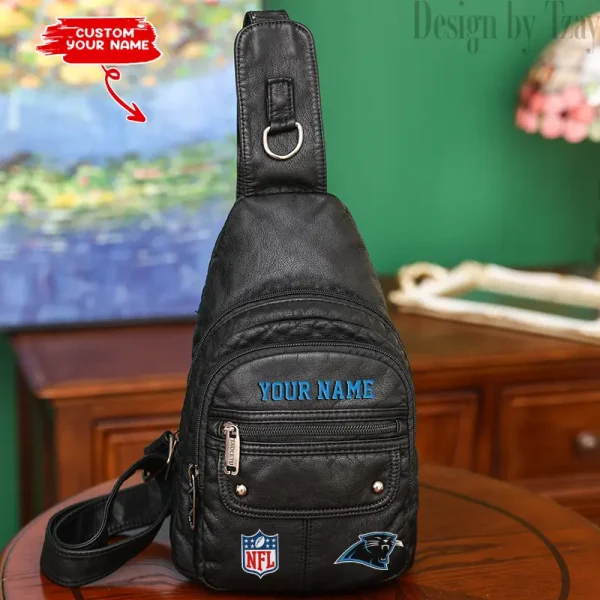 Carolina Panthers Street-Style New Leather Chest Bag Trending 2025 SPTSSNLCB005 - Image 4